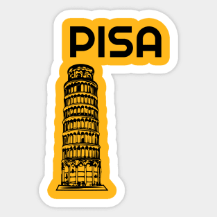 Not So Leaning Tower of Pisa Sticker